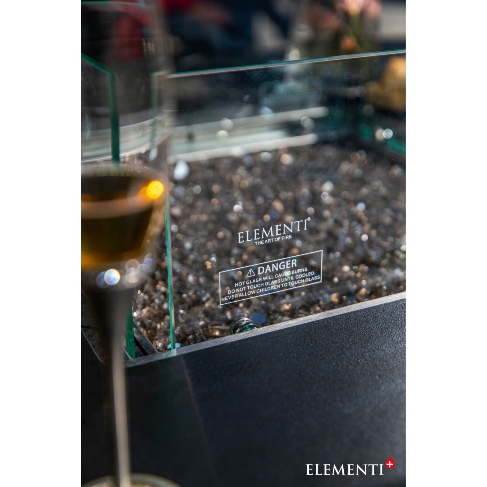 Gas Feuerstelle Elementi+ Esstisch Brugge, Bulgarien Schwarz