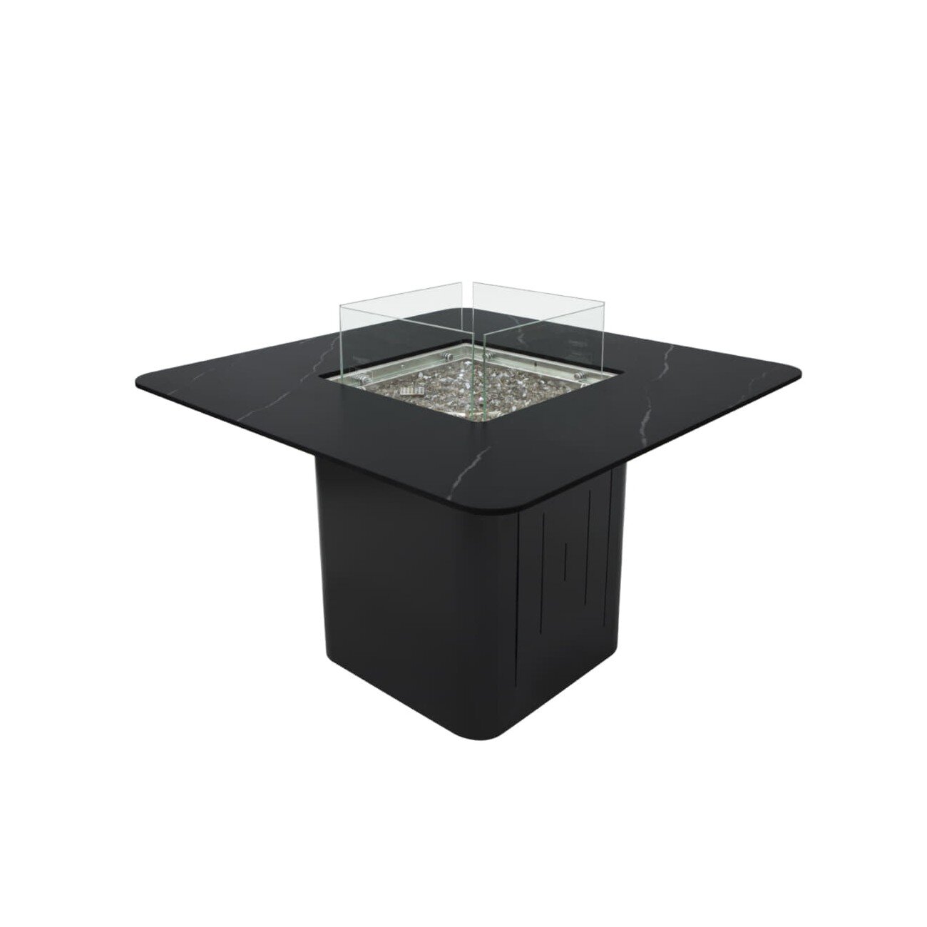 Gas Feuerstelle Elementi+ Esstisch Brugge, Bulgarien Schwarz