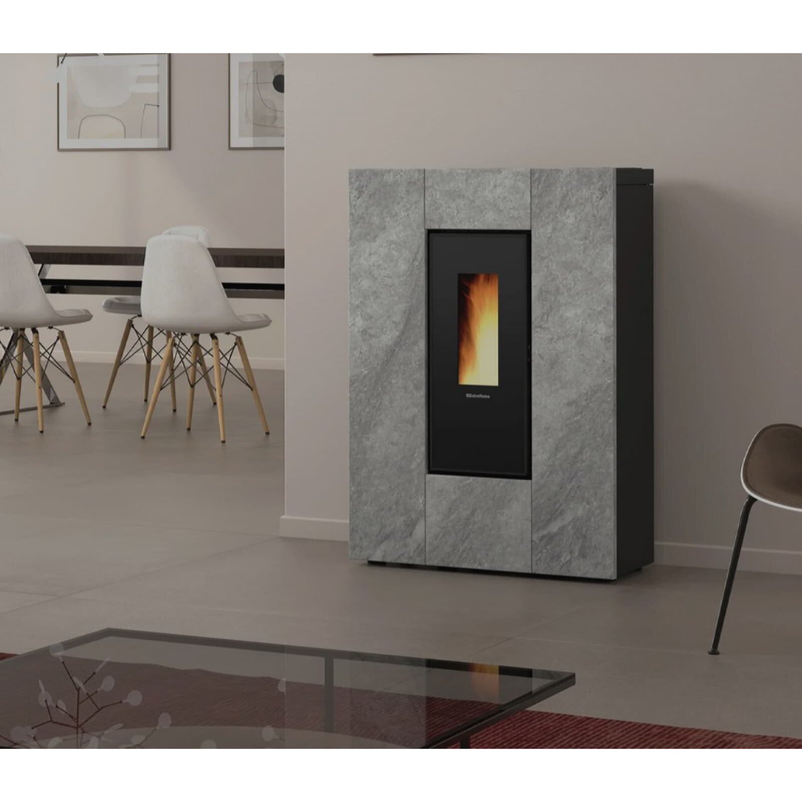 Pelletofen La Nordica Extraflame Marilena Plus Petra 5.0 16 (kanalisierbar) - 8 kW - Naturstein