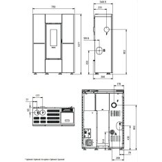 Pelletofen La Nordica Extraflame Marilena Plus 5.0 16 (kanalisierbar) - 8 kW