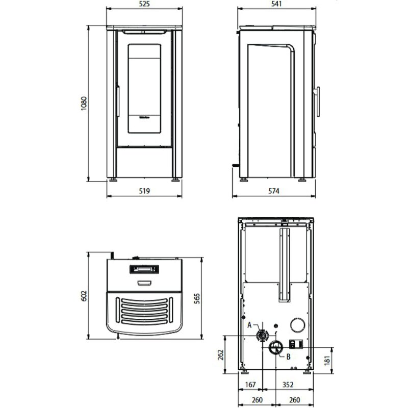 Pelletofen La Nordica Extraflame Dahiana 5.0 Evo - 10 kW
