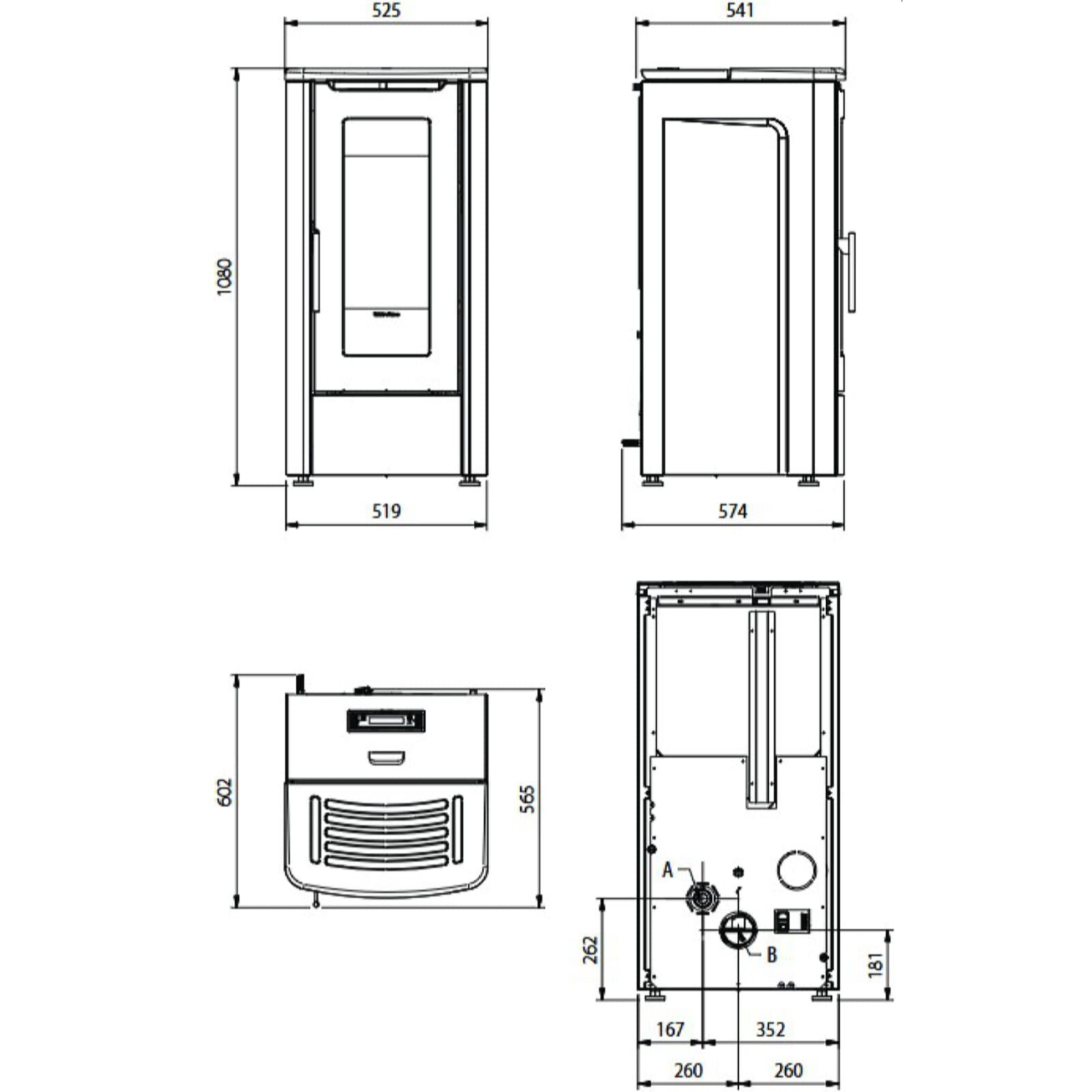 Pelletofen La Nordica Extraflame Dahiana 5.0 Evo - 10 kW