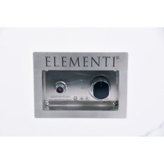 Loungetisch mit Gas Feuerstelle Elementi+ Bianco in Marmor- Optik, Bianco Wei&szlig;