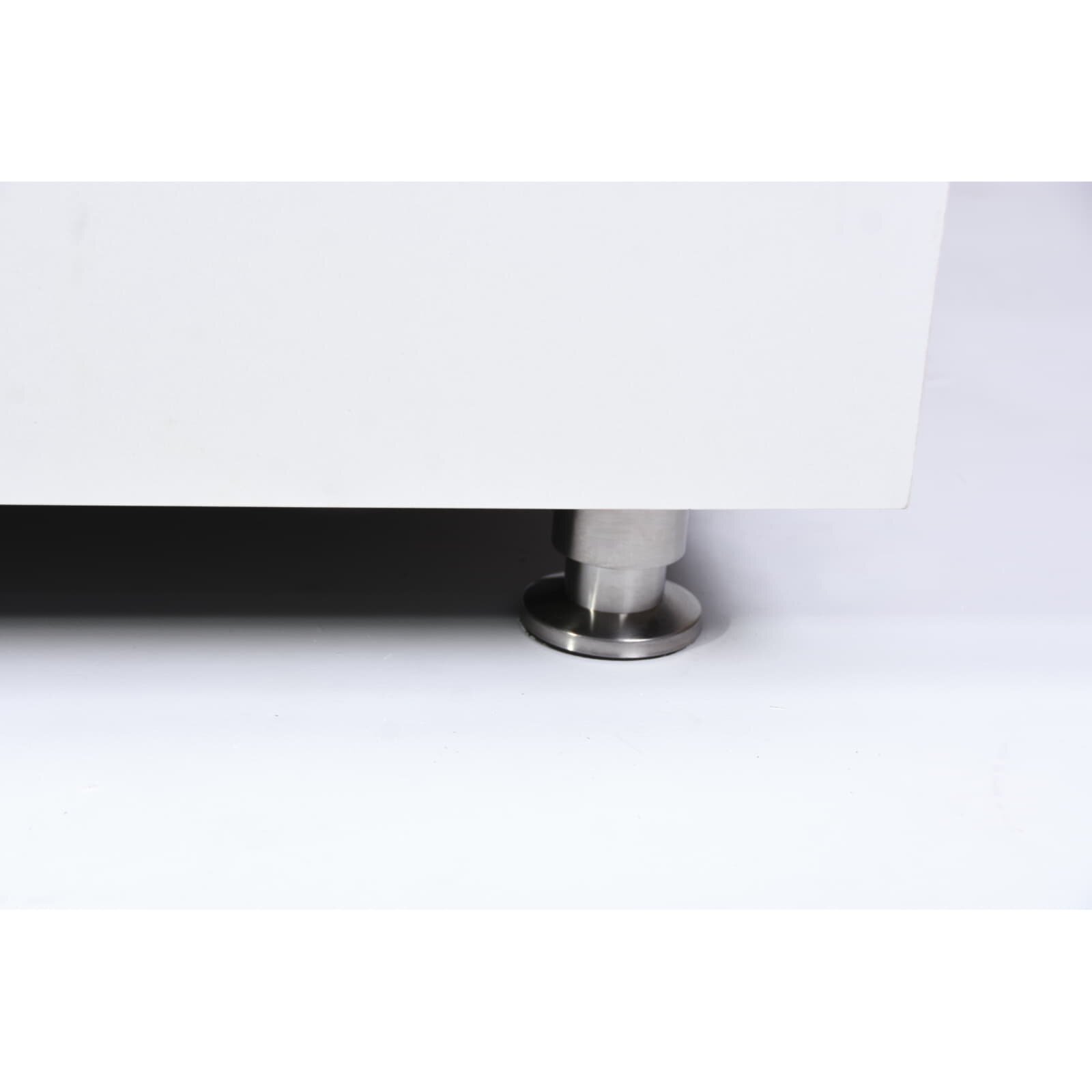 Loungetisch mit Gas Feuerstelle Elementi+ Bianco in Marmor- Optik, Bianco Weiß