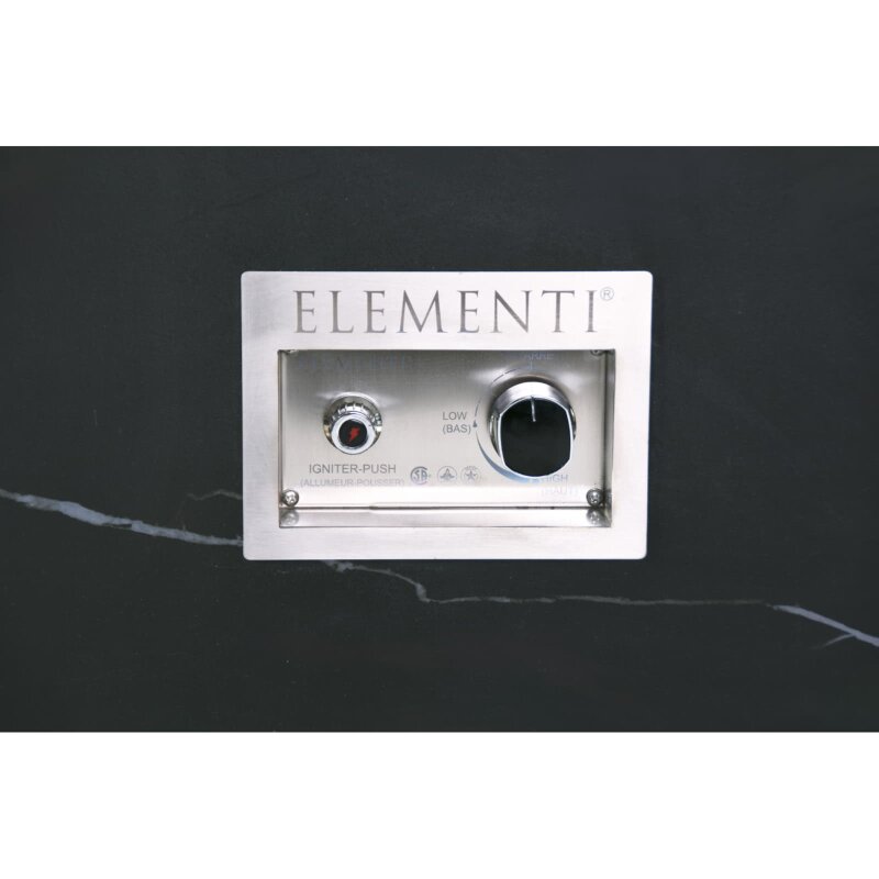 Loungetisch mit Gas Feuerstelle Elementi+ Varna, Marmor- Design, Bulgarien Black