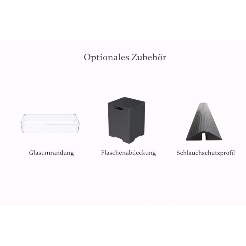 Loungetisch mit Gas Feuerstelle Elementi+ Varna, Marmor- Design, Bulgarien Black
