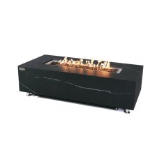 Loungetisch mit Gas Feuerstelle Elementi+ Varna, Marmor-...