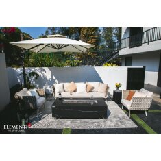 Loungetisch mit Gas Feuerstelle Elementi+ Varna, Marmor- Design, Bulgarien Black
