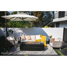 Loungetisch mit Gas Feuerstelle Elementi+ Varna, Marmor- Design, Bulgarien Black