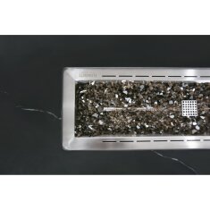 Loungetisch mit Gas Feuerstelle Elementi+ Varna, Marmor- Design, Bulgarien Black