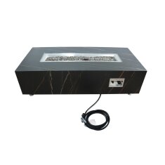Loungetisch mit Gas Feuerstelle Elementi+ Varna, Marmor- Design, Bulgarien Black