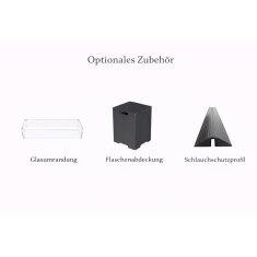 Loungetisch mit Gas Feuerstelle Elementi+ Varna, Marmor- Design, Bulgarien Black