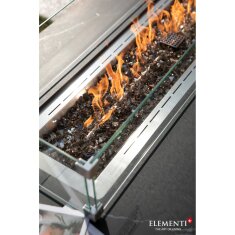 Loungetisch mit Gas Feuerstelle Elementi+ Varna, Marmor- Design, Bulgarien Black