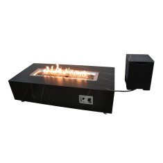 Loungetisch mit Gas Feuerstelle Elementi+ Varna, Marmor- Design, Bulgarien Black