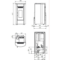 Pelletofen La Nordica Extraflame Klaudia Plus 5.0 Evo (kanalisierbar) - 8 kW