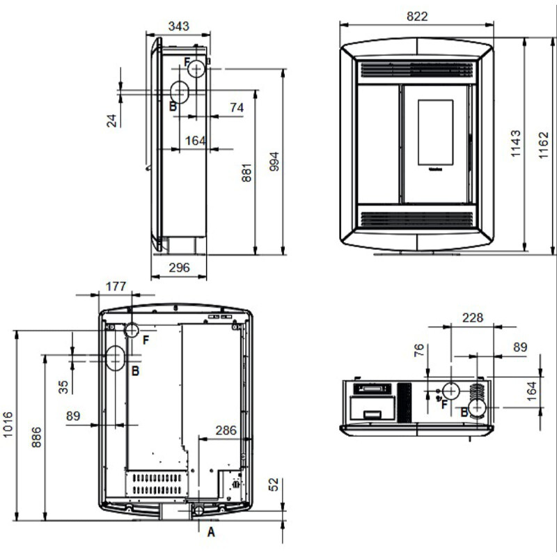 Pelletofen La Nordica Extraflame Souvenir Plus Lux 5.0 (kanalisierbar) - 10 kW
