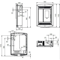 Pelletofen La Nordica Extraflame Souvenir Plus Lux 5.0 (kanalisierbar) - 10 kW