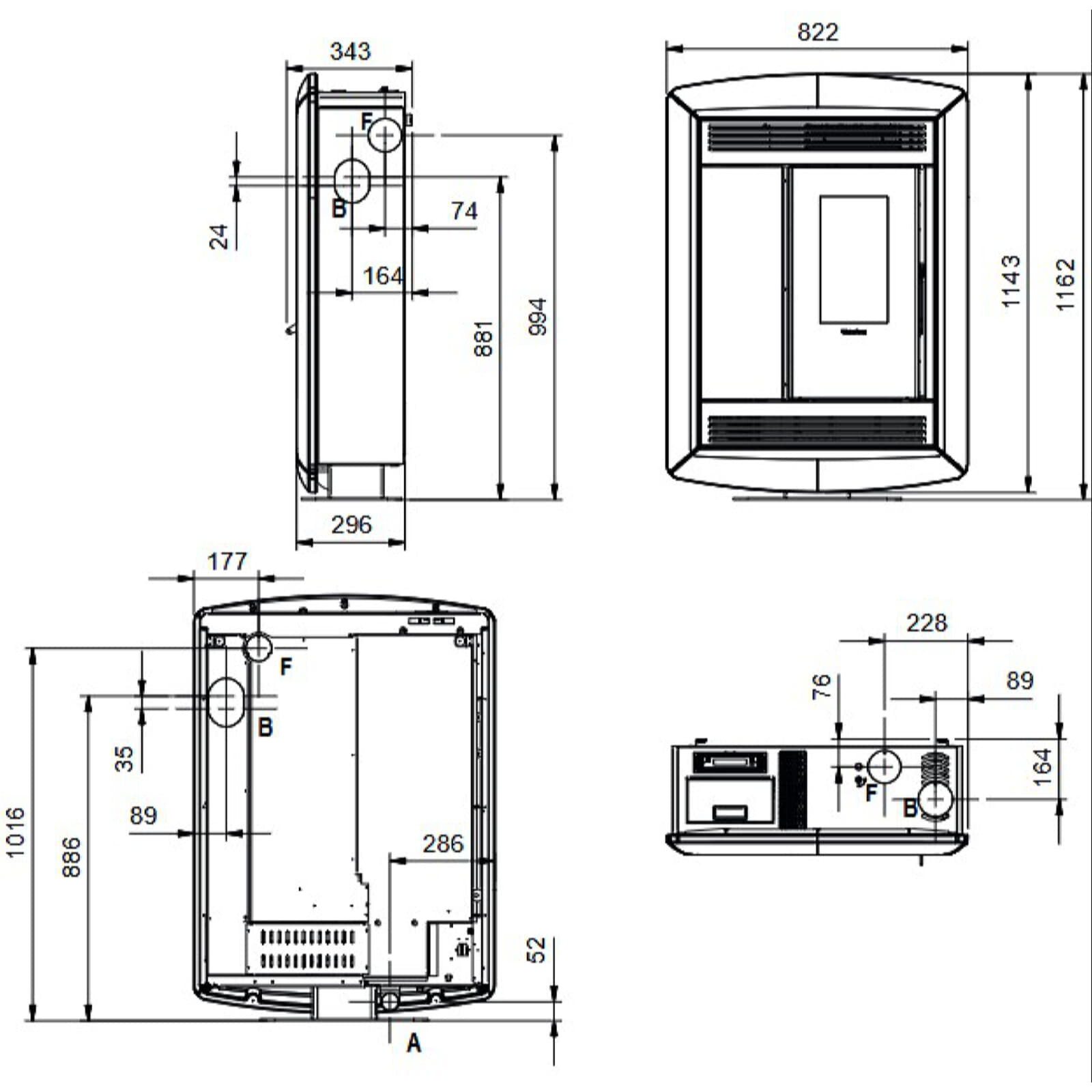 Pelletofen La Nordica Extraflame Souvenir Plus Lux 5.0 (kanalisierbar) - 10 kW