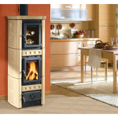 Kaminofen La Nordica Gaia Forno Pergamentbeige - 6 KW - B-Ware