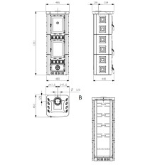 Kaminofen La Nordica Gaia Forno Pergamentbeige - 6 KW - B-Ware