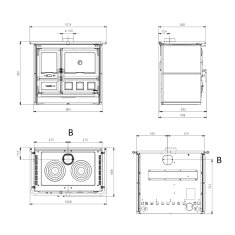 K&uuml;chenherd La Nordica Rosa XXL Petra Naturstein - 8,5 kW - BRENNGER&Auml;T