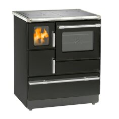 Wamsler Küchenherd K 128 F - Anschluss links, Stahlplatte - 7 kW - Schwarz- AUSSTELLUNGSSTÜCK