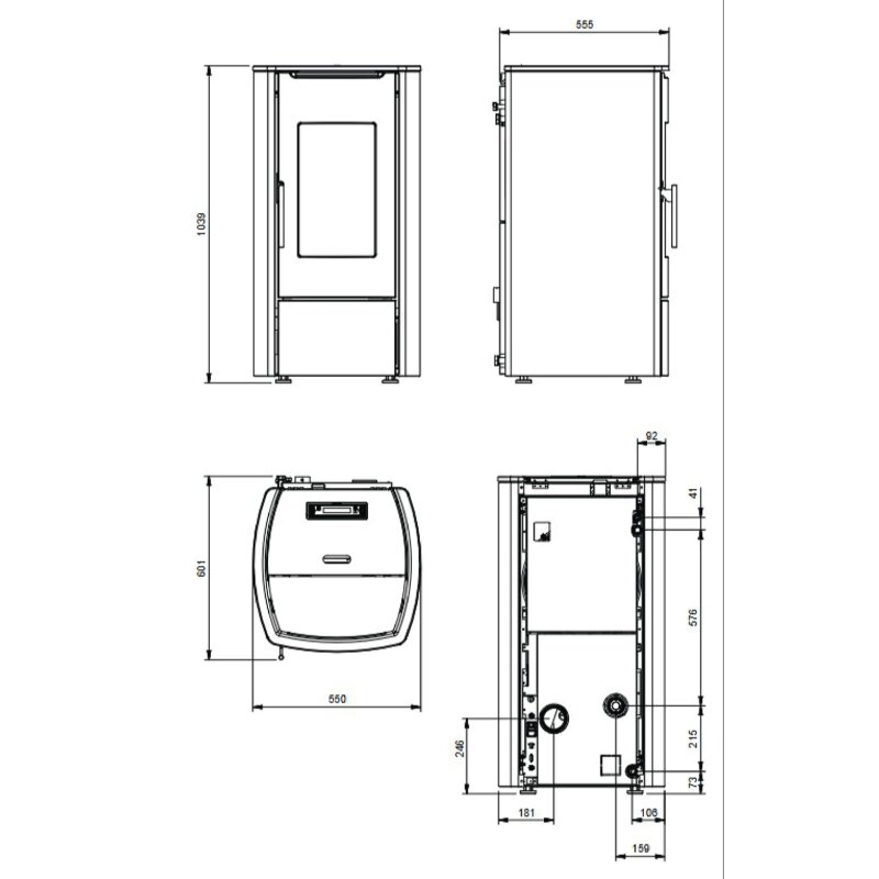 Pelletofen wasserführend La Nordica Extraflame Marina Idro H11 - 14,8 kW