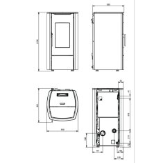 Pelletofen wasserf&uuml;hrend La Nordica Extraflame Marina Idro H11 - 14,8 kW