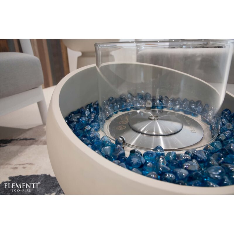 Bio Ethanol Feuerstelle Elementi Firenze S, Cremeweiß