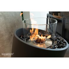 Bio Ethanol Feuerstelle Elementi Torre M, Schieferschwarz