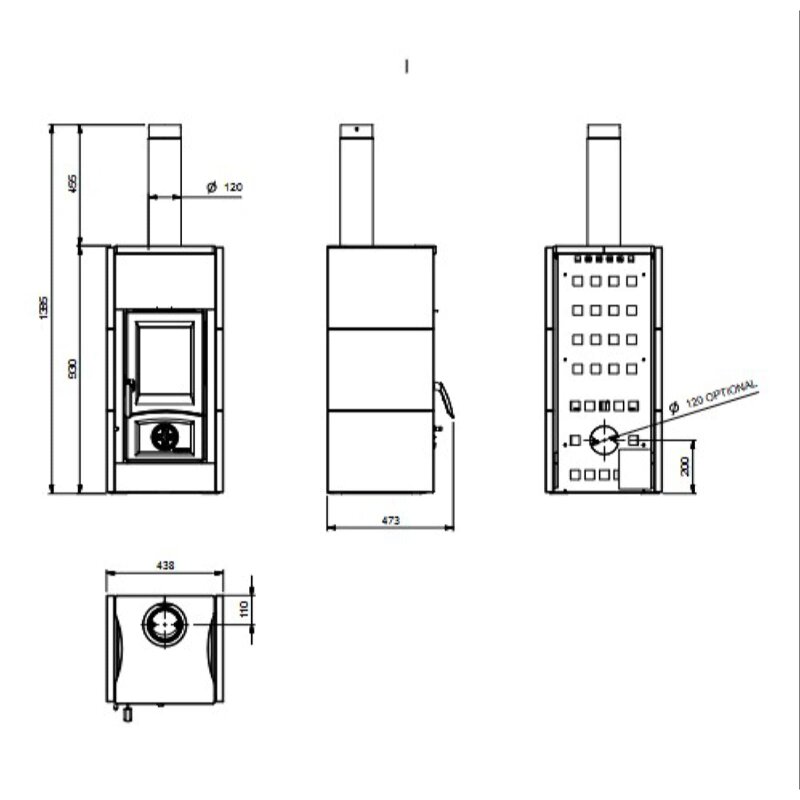 Kaminofen La Nordica Asia 5.0 - 7 kW - Vulcan