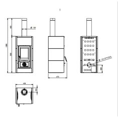 Kaminofen La Nordica Asia 5.0 - 7 kW - Vulcan