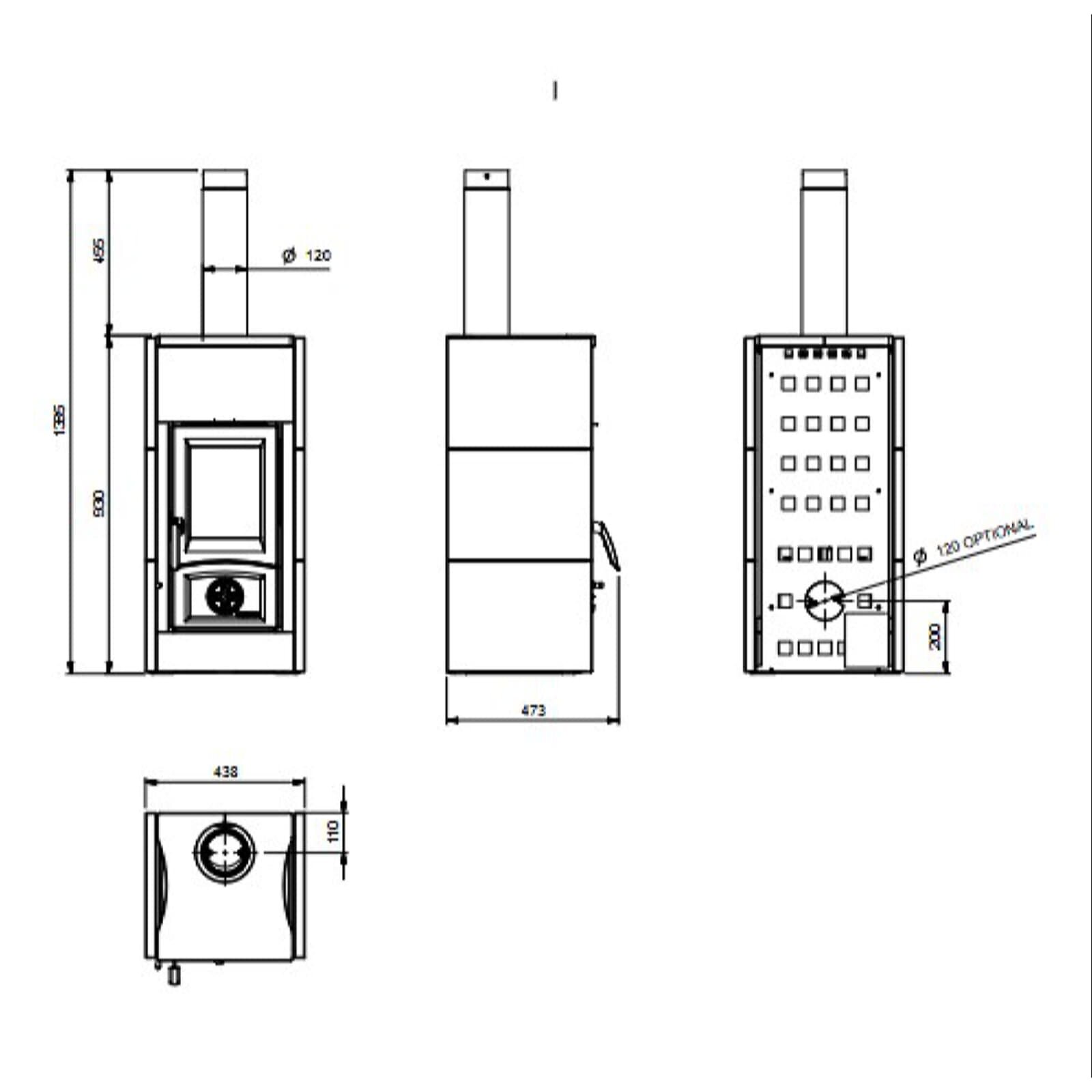 Kaminofen La Nordica Asia 5.0 - 7 kW - Vulcan