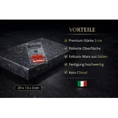 Slateex Grillstein aus Speckstein 20 x 13 x 3cm