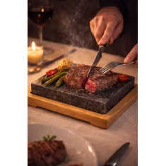 Slateex Grillstein aus Speckstein 20 x 13 x 3cm