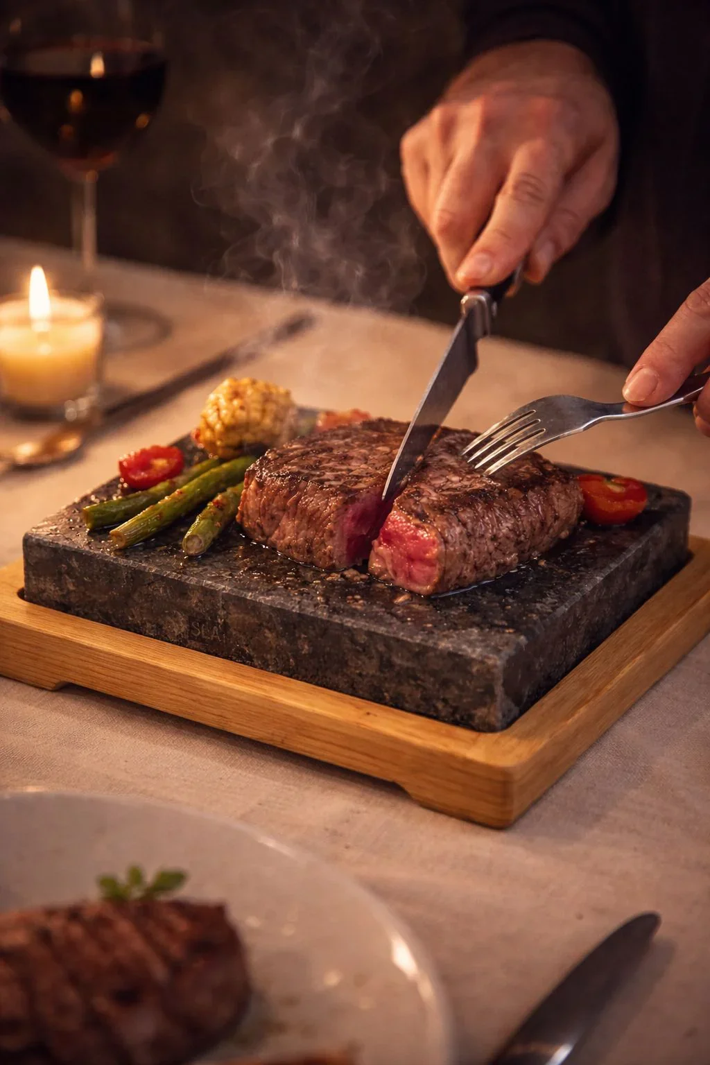 Slateex Grillstein aus Speckstein 20 x 13 x 3cm
