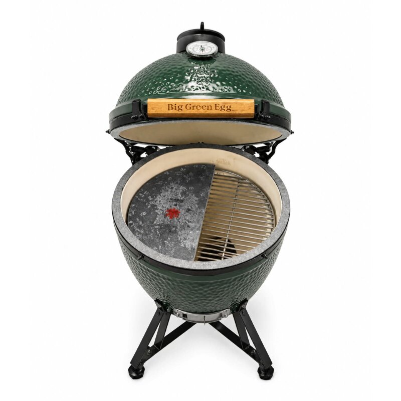 Slateex Halbmond Grillstein aus Speckstein für Big Green Egg Large, 46 x 23 x 3 cm