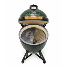 Slateex Halbmond Grillstein aus Speckstein für Big Green Egg Large, 46 x 23 x 3 cm