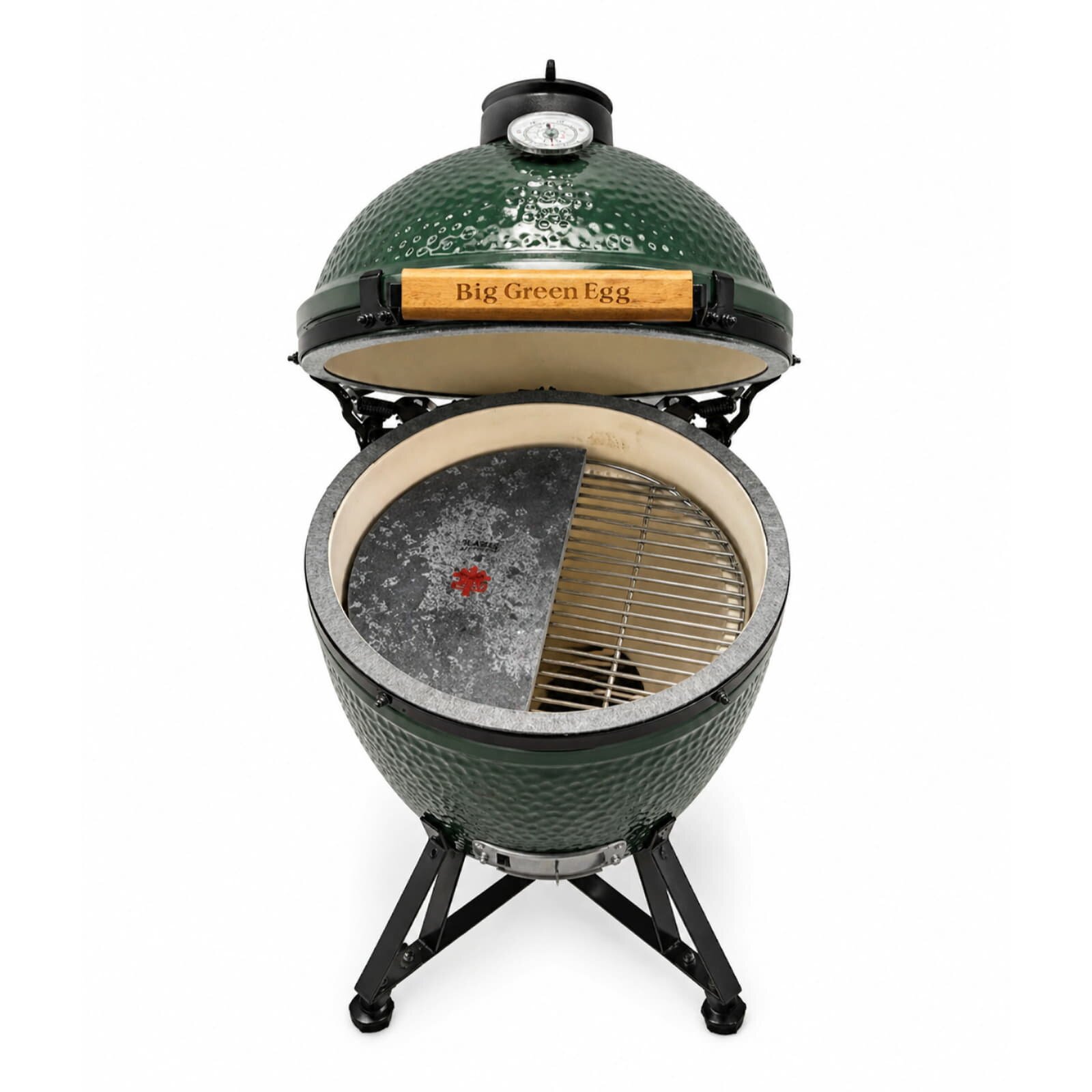 Slateex Halbmond Grillstein aus Speckstein für Big Green Egg Large, 46 x 23 x 3 cm