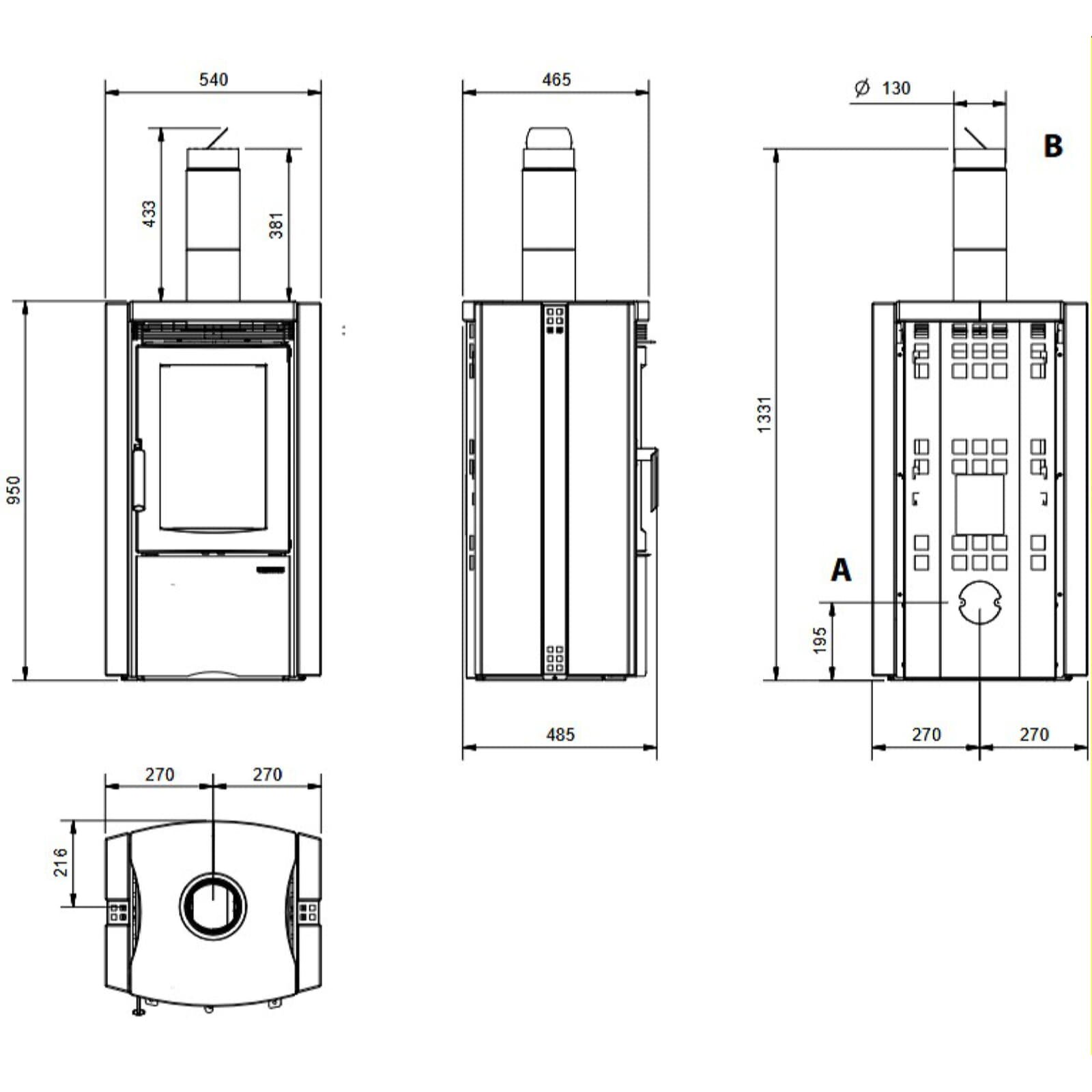 Kaminofen La Nordica Ester 5.0 - 8 kW - Vulcan