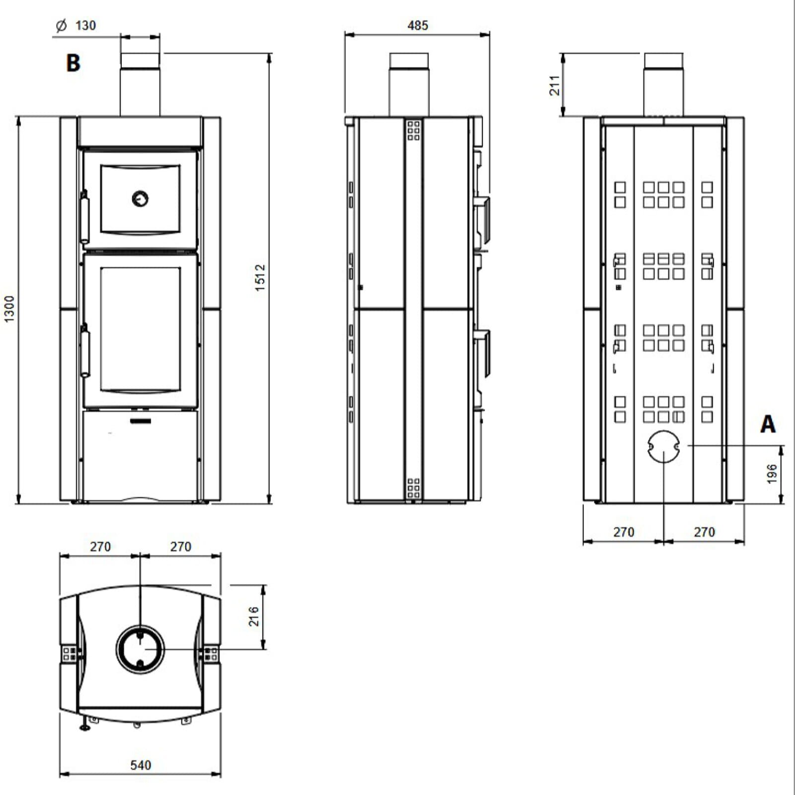 Kaminofen La Nordica Ester Forno 5.0 - 8 kW - Vulcan