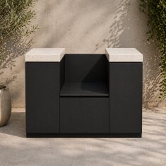 Everdure Seabreeze BBQ Modul f&uuml;r 4K und K1 Kamado, Schwarz