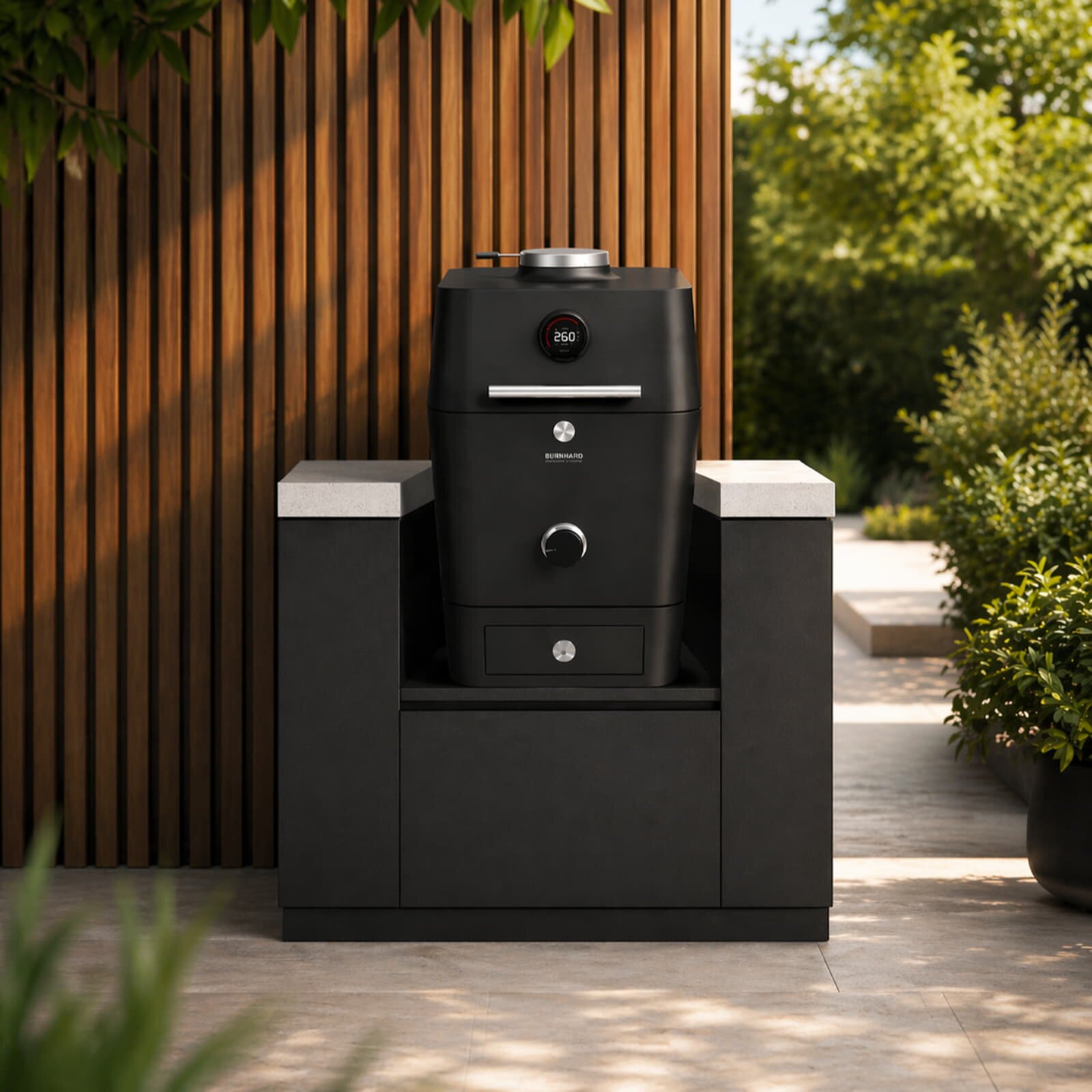 Everdure Seabreeze BBQ Modul für 4K und K1 Kamado, Schwarz