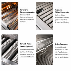 Everdure Einbau- Gasgrill Blaze 32" 4B Premium LTE+, Silber