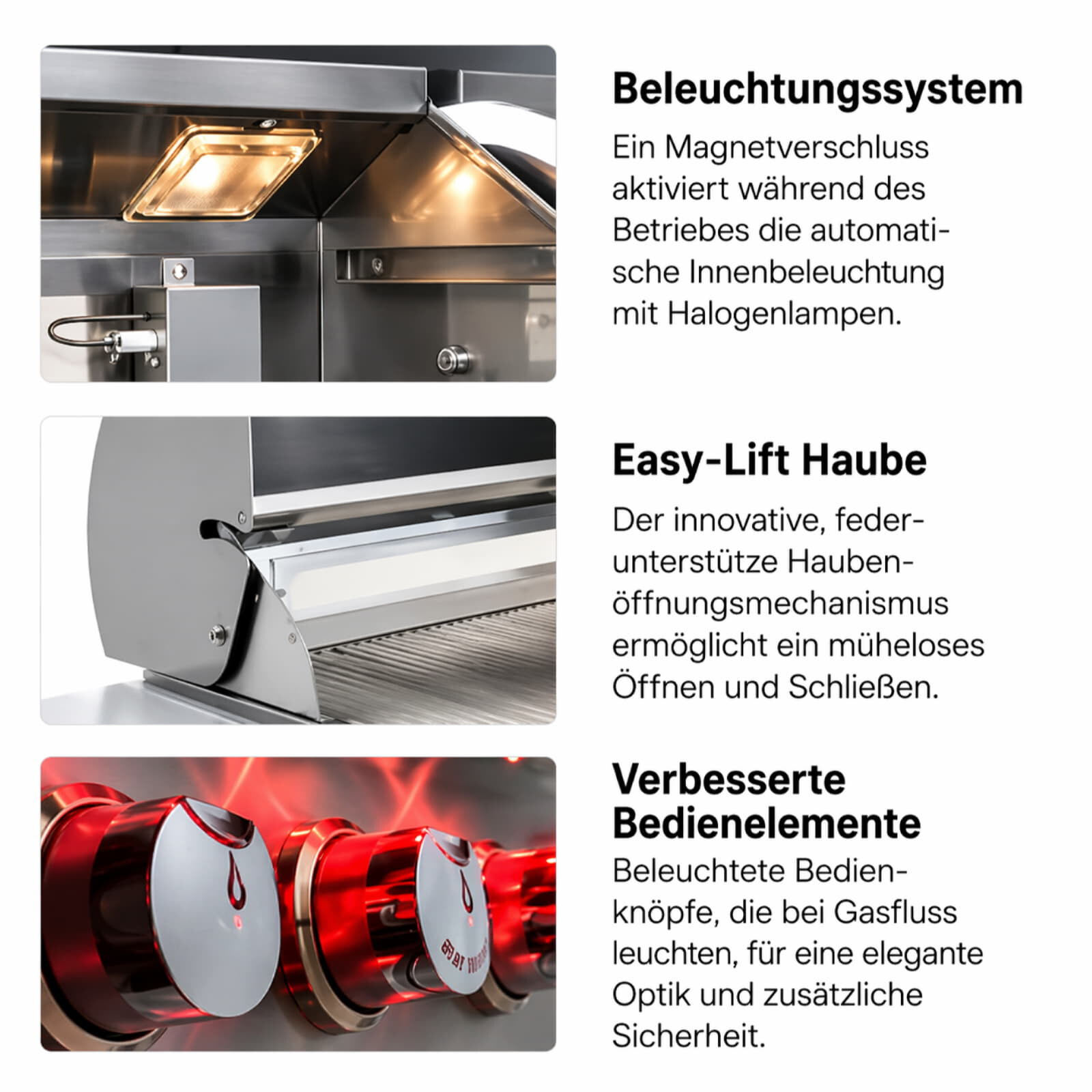 Everdure Einbau- Gasgrill Blaze 32" 4B Premium LTE+, Silber