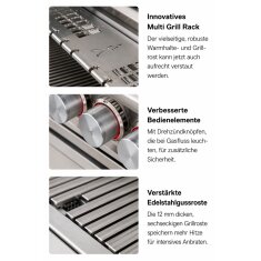 Everdure Einbau- Gasgrill Blaze 32" 4B Premium LTE Pro, Silber