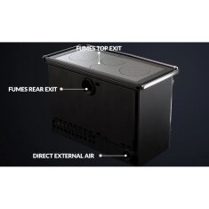 K&uuml;chenherd La Nordica Prestige Line - Alaska 16 - 12 kW - Schwarz verglast