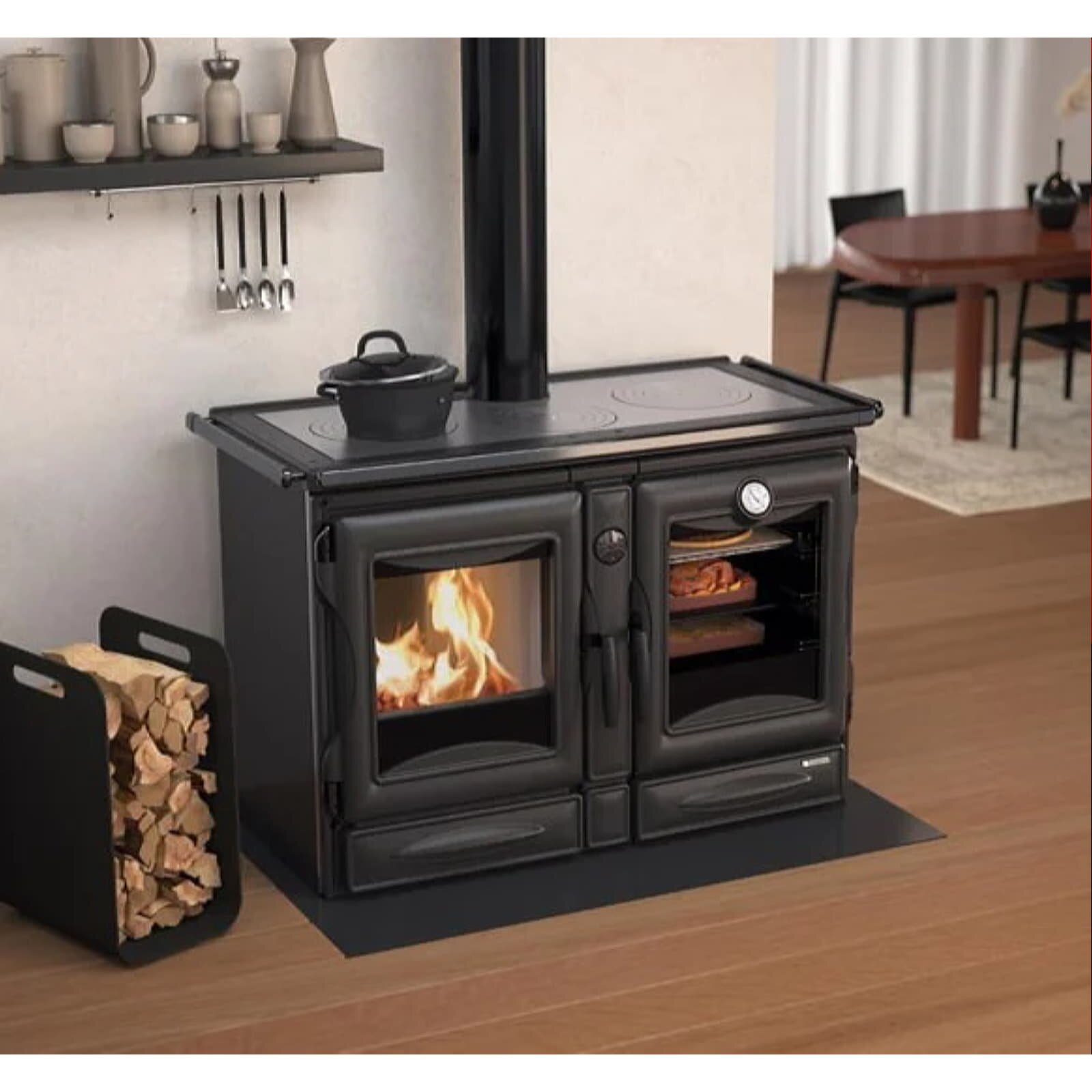Küchenherd La Nordica Prestige Line - Alaska 16 - 12 kW - Schwarz verglast
