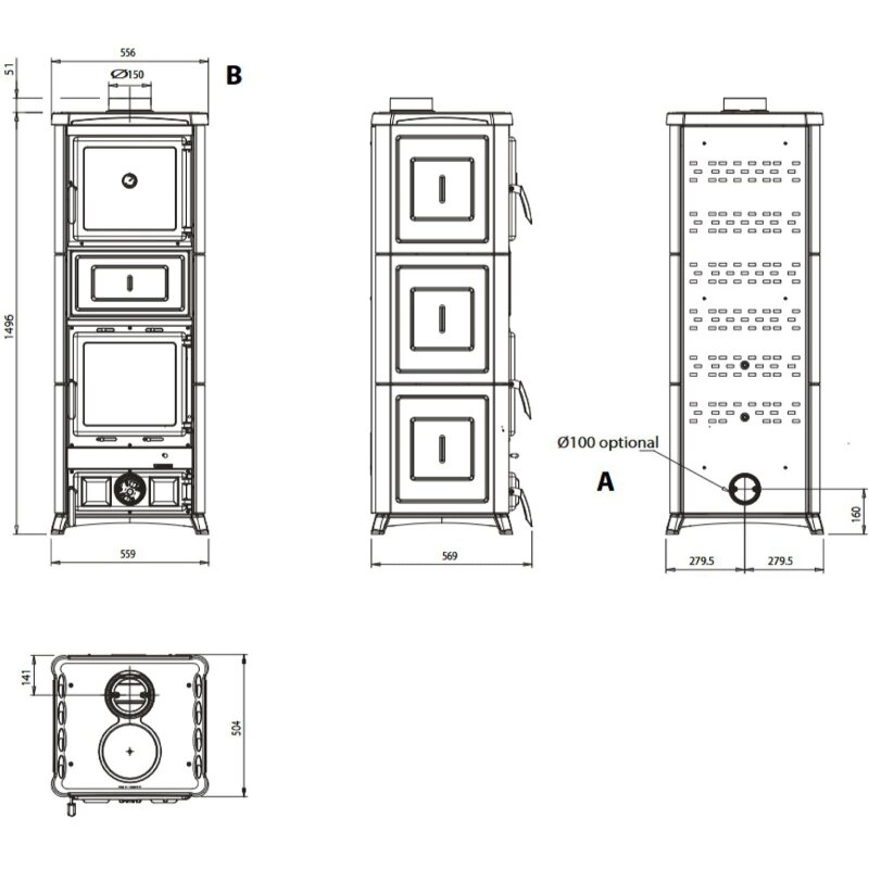 Kaminofen La Nordica Prestige Line - Nova Forno 16 - 11,8 kW