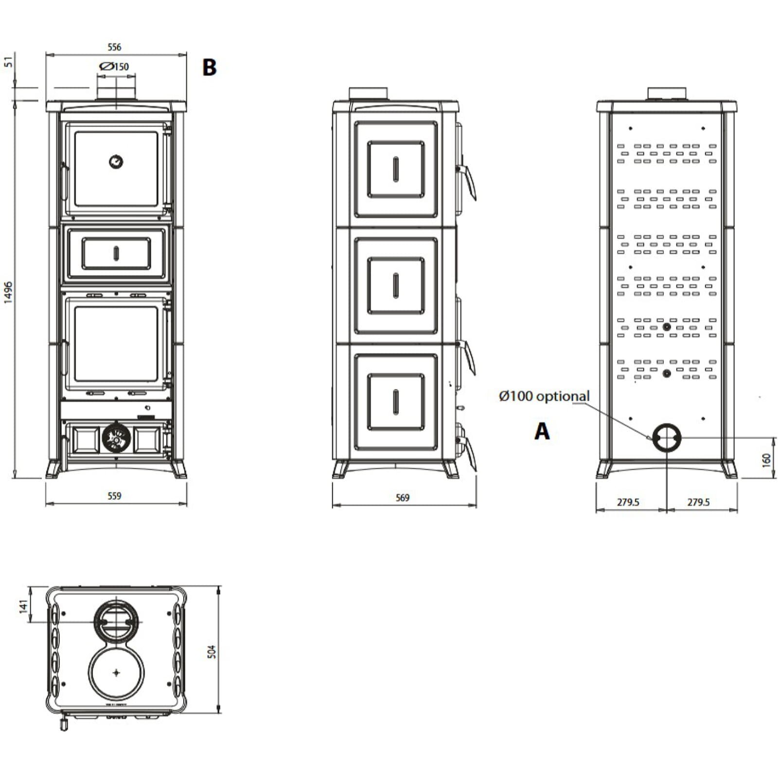 Kaminofen La Nordica Prestige Line - Nova Forno 16 - 11,8 kW